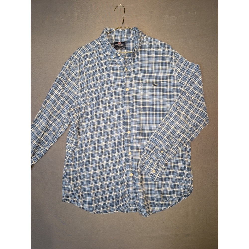 Vineyard Vines Shirt Mens Large Slim Fit Tucker Button Down Plaid Long Sleeve